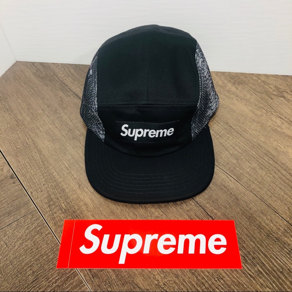 Supreme Snakeskin Mesh Camp Cap Black 2020